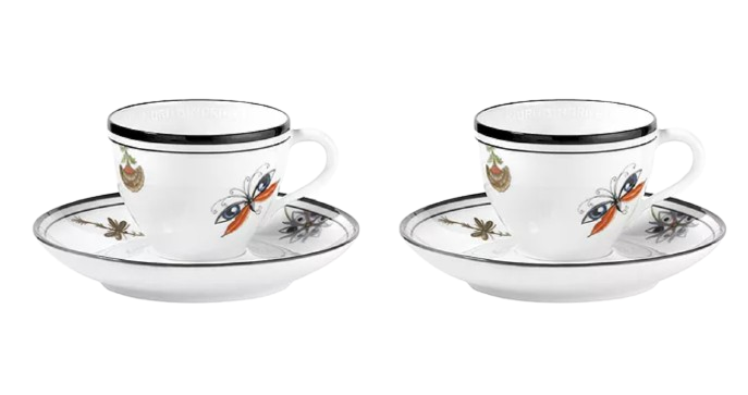 Richard Ginori 2 Tea Cups And 2 Saucers Set