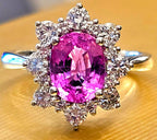 Bespoke Madagascan Sapphire And Diamond Ring Pink