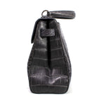 Asprey Grey Crocodile Leather Private Collection Handbag