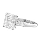 Verde 3ct IGI Certified Lab-grown Emerald Square  Cut Diamond Ring