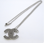 Chanel Coco Mark Silver Necklace