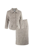 Mikael Aghal Grey Tweed Jacket and Pencil Skirt