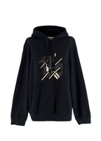 Hermes Noir Hoody with Leather Embroidery