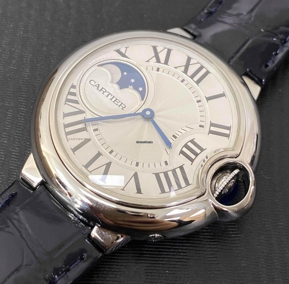 37mm Ballon Bleu de Cartier watch with Blue Alligtaor Strap