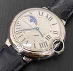 37mm Ballon Bleu de Cartier watch with Blue Alligtaor Strap