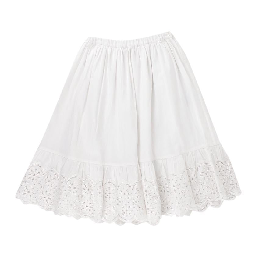 Bonpoint White Broderie Anglaise Skirt