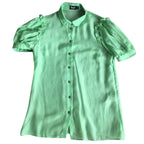 D&G Silk Pastel Green Short Sleeve Shirt