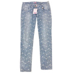 Blumarine Filigree Embroidered Pale Blue Jeans