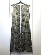 Erdem python print and lace sleeveless dress
