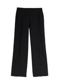 The Row Black Stretch Straight Leg Trousers