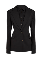 A.W.A.K.E Mode Cut-Out Tailored Blazer With Shirt and Vest Insert