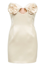 Magda Butrym Cream Floral Applique Min Dressi