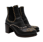 Prada Black Studded Western Boots