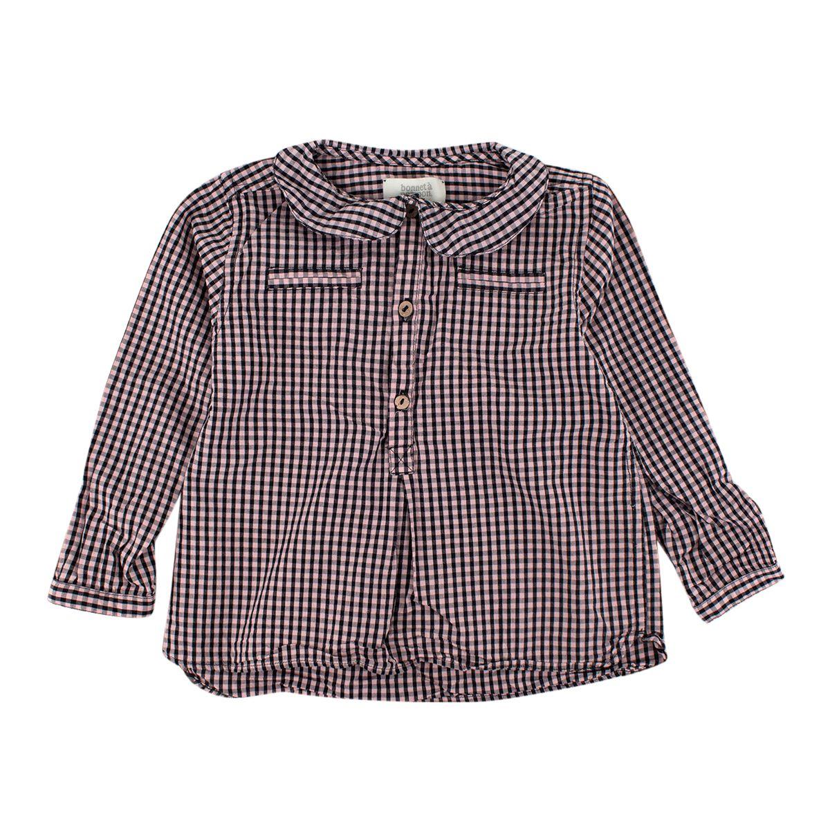 Black & Pink Gingham Blouse