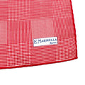 E.Marinella Red Silk Checkered Pocket Square