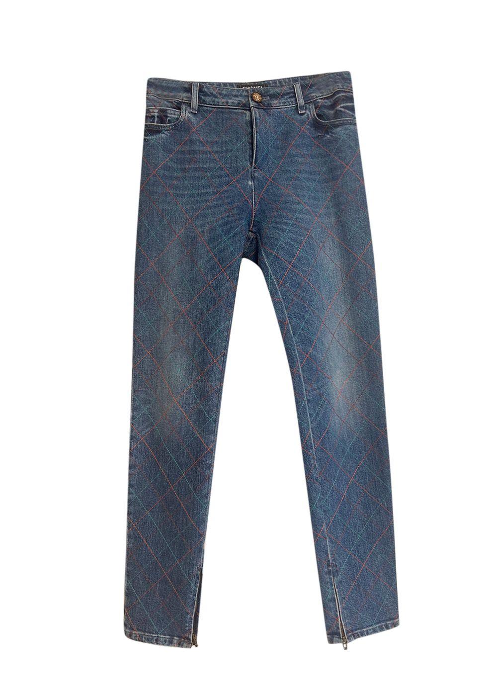 Chanel Contrast Stitch Denim Jeans