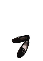 Black Suede Interlocking G Loafers