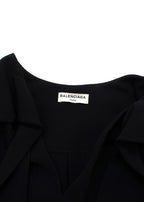 Balenciaga Black Tie Detail Tunic Dress