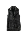 Gucci Black Metallic Knitted Biker Gilet