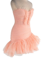 Pink Swiss Dot Tulle Cocktail Dress
