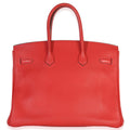 Hermès Togo Birkin 35 PHW Rouge Casaque