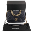 Chanel Navy Blue 19 Large Flap Bag