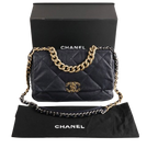 Chanel Navy Blue 19 Large Flap Bag