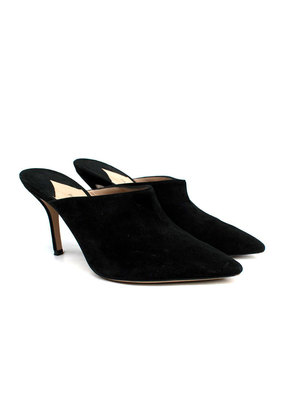 Paul Andrew Black Certosa Suede Mules