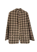 Gucci Brown Checked Tweed Jacket