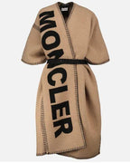 Moncler Beige Wool Blend Mantella Poncho