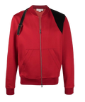 Alexander McQueen Red Harness Strap Bomber Jacket