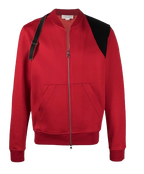 Alexander McQueen Red Harness Strap Bomber Jacket