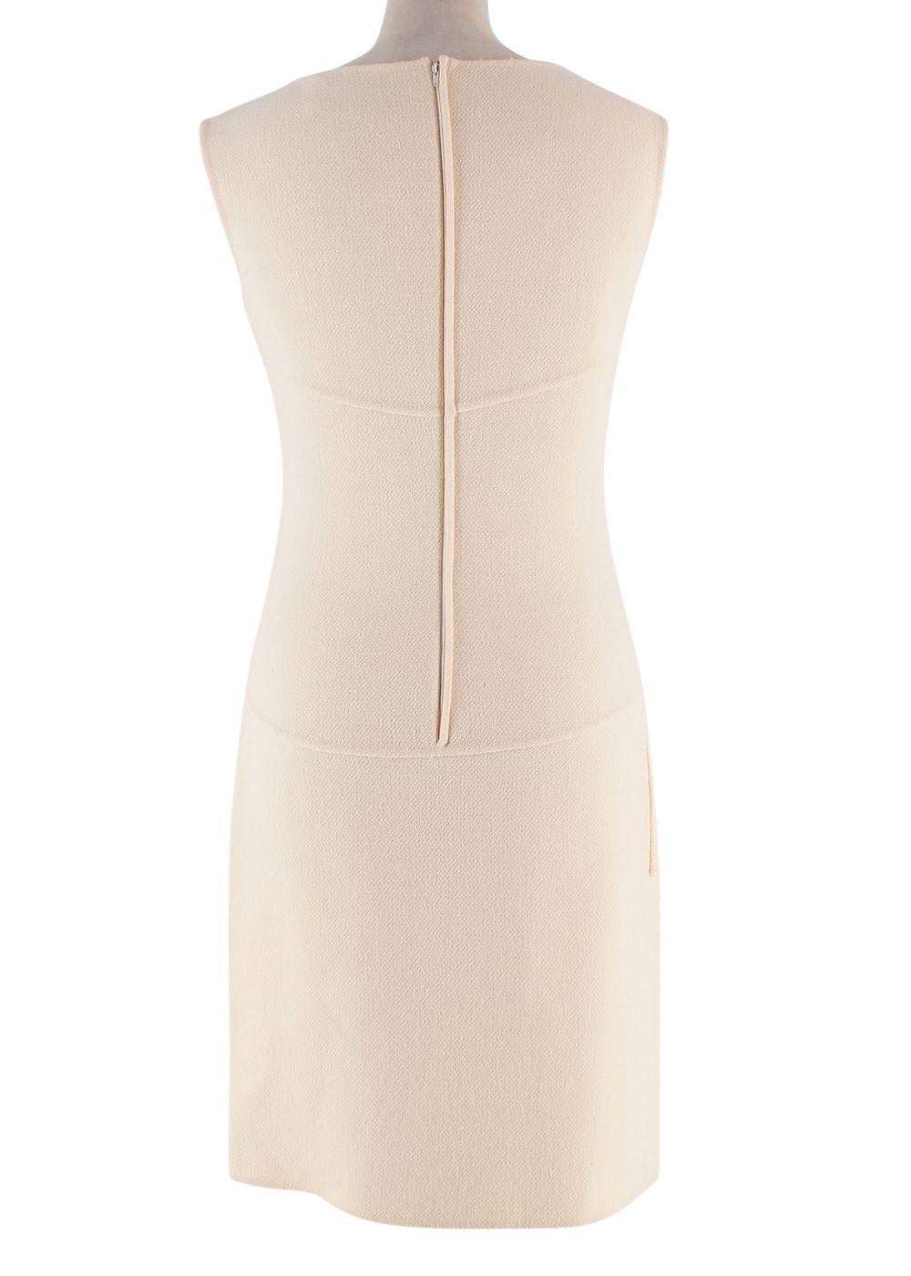 Valentino Boutique Buttermilk Sleeveless Wool Dress