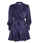 Zimmermann Silk Wrap Mini Dress
