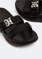 Givenchy Black Leather Marshmallow Sandals