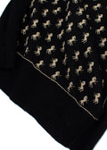 Chloe Black Gold Horse Turtleneck Sweater