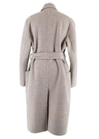 Acne Studios grey carise double face wool & cashmere coat