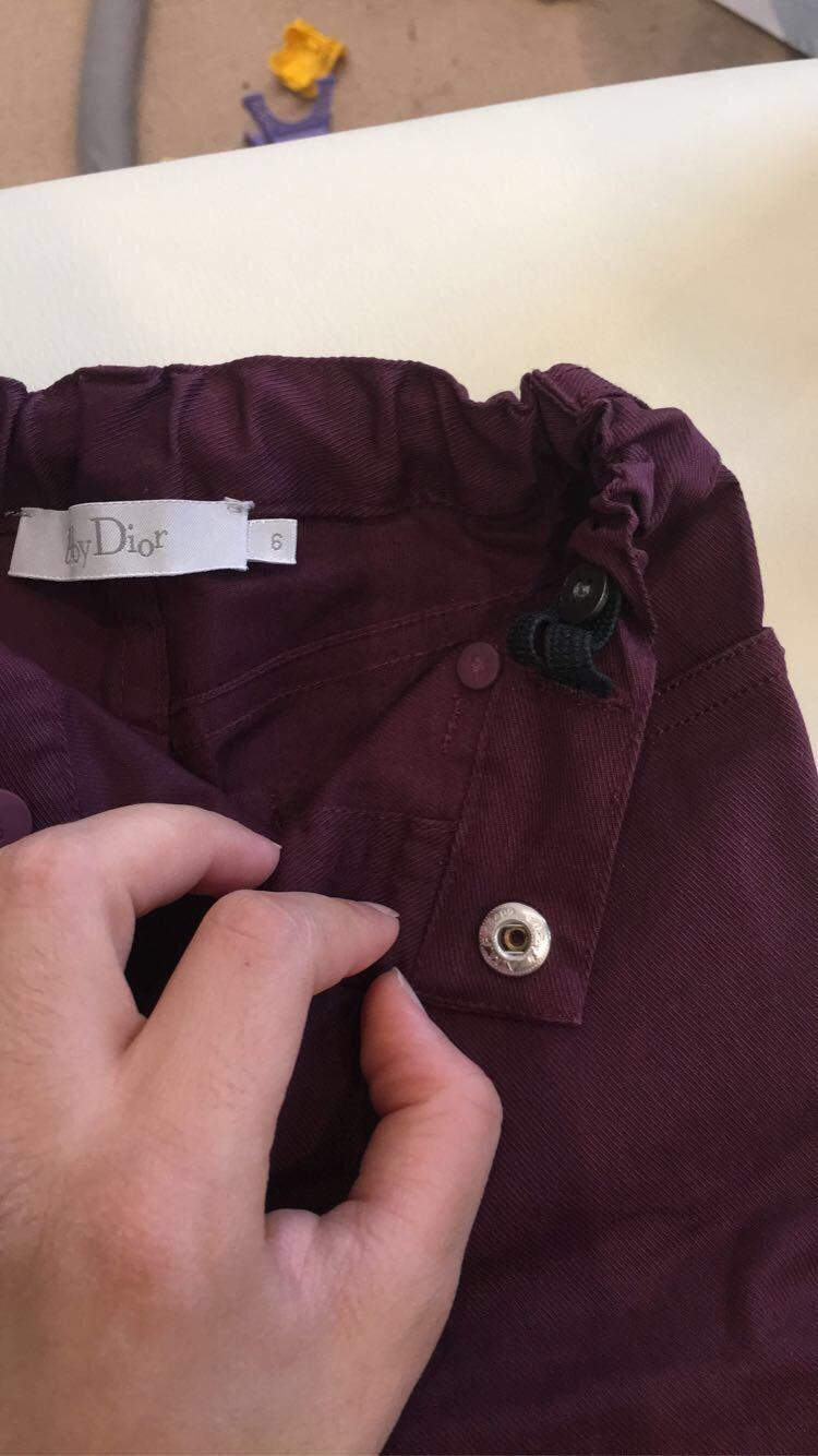 Dior Baby burgundy pants 3-6 months