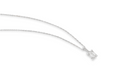 White Gold Emerald Cut Diamond Necklace