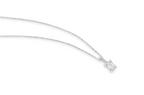 White Gold Emerald Cut Diamond Necklace