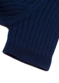 Courreges Royal Blue Ribbed Short Sleeve Basic Tee