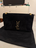 Saint Laurent Black Suede Kate Bag
