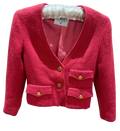 Chanel Cropped Pink Boucle Jacket