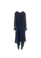 Asymmetrical Hem Tartan Print Dress