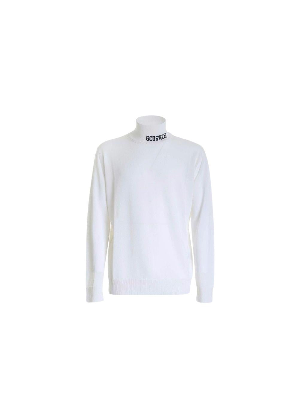 White Wool Blend Embroidered Jumper