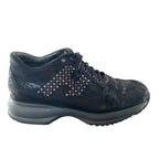 Hogan Black Lace Interactive Crystal H Sneakers