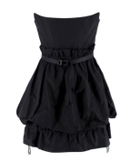 Dior Black Corset Bubble Hem Silk Mini Dress
