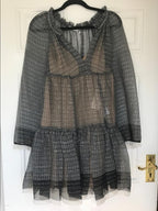 Stella Mccartney Circle Star Print Silk Tiered Dress