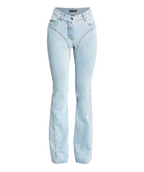 Mugler Crystal-Embellished Flared Jeans