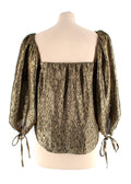 Saint Laurent Metallic Jacquard Silk Blouse